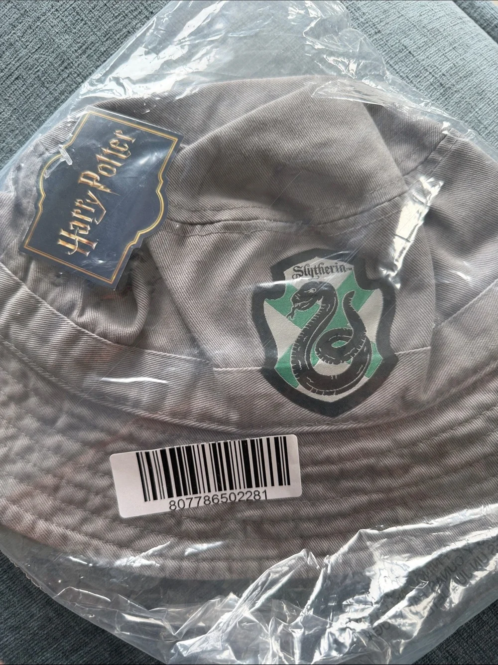 Slytherin Gray Bucket Hat with Crest - Kids